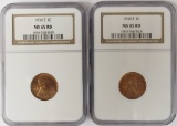 TWO 1936-S LINCOLN CENTS