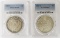 TWO MORGAN DOLLARS: