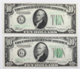 $10.00 FEDERAL RESERVE NOTES