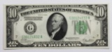 $10.00 FEDERAL RESERVE NOTE