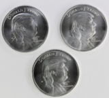 3 DONALD TRUMP SILVER ROUNDS