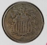 1866 RAYS SHIELD NICKEL