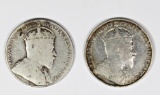 TWO CANADA HALF DOLLARS: