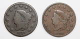 GROUP OF TWO LARGE CENTS
