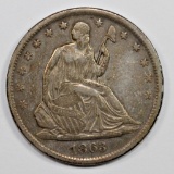 1863-S SEATED HALF DOLLAR
