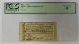 DEC. 1771 1 POUND COLONIAL CURRENCY