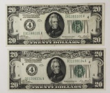 2-1928 $20 FEDERAL RESERVE NOTES