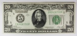 1928 A $20 FEDERAL RESERVE NOTE
