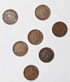 (7) INDIAN HEAD CENTS