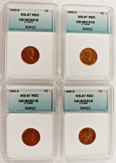 SUPERB RED BU LINCOLN CENTS