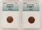 1937-D AND 1938-S LINCOLN CENTS
