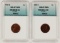 1939-S AND 1936-S LINCOLN CENTS