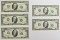 EXTREMELY RARE SET OF 5-1977 A $10.00 NOTES