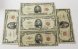 (FIVE) $5.00 STAR NOTES: