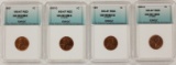 SUPERB RED BU LINCOLN CENTS