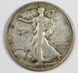 1918-D WALKING LIBERTY HALF DOLLAR