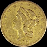 1851-O $20.00 GOLD