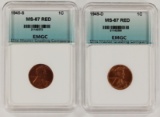 1945-S AND 1949-D LINCOLN CENTS