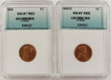 1945 AND 1945-D LINCOLN CENTS