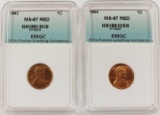 1942 AND 1944 LINCOLN CENTS