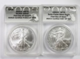 2008-W AND 2008 AMERICAN SILVER EAGLES