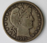 1915-D BARBER HALF DOLLAR