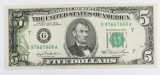 1981 $5.00 FEDERAL RESERVE NOTE ERROR NOTE