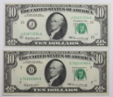 (2) 1969 $10 FEDERAL RESERVE NOTE