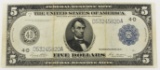 1914 $5.00 FEDERAL RESERVE NOTE