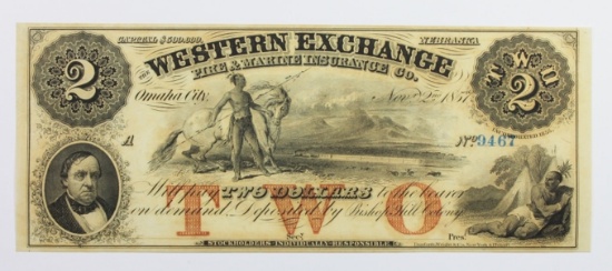 1857 $2 WESTERN EXCHANGE