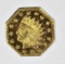 1857 .50 CALIFORNIA TERRITORIAL GOLD TOKEN