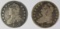 LOT OF TWO BUST HALVES 1808 & 1827