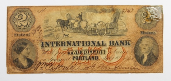 1860 42 INTERNATIONAL BANK PORTLAND, MAINE