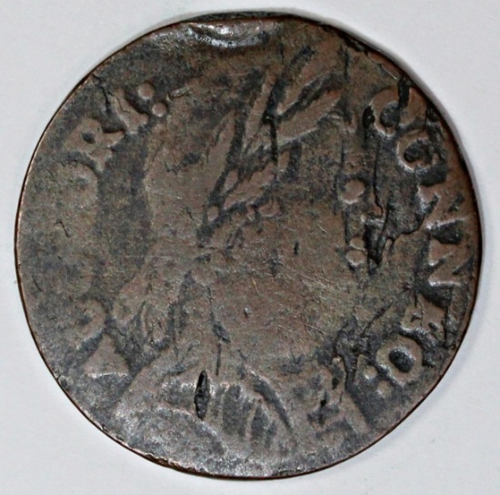 1785 CONNECTICUT CENT M3. 1-L RARITY 4+