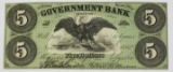 $5 BOLD GREEN GOVERNMENT BANK 1862