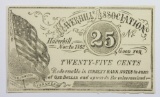 1862 TWENTY FIVE CENT