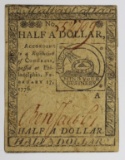 2/17/1776 HALF DOLLAR CONTINENTAL CURRENCY