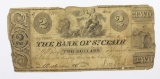 1840 $2 BANK OF ST. CLAIR, MICHIGAN