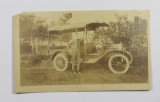 PHOTO CIRCA 1910 OF MAN CLASSIC AUTO