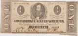 1863 CONFEDERATE $1 NOTE