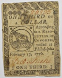 1776 ONE THIRD OF DOLLAR