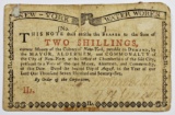 1775 NEW YORK WATER WORKS TWO SHILLING