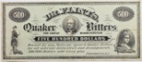 1870'S DR. FLINTS QUAKER BITTERS