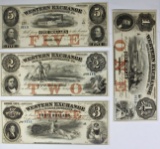 1857 $1, $2, $3 AND $5 NOTES