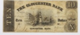 1857 $10 BANK OF GLOUCESTER