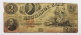 1850'S $2 THE EXCHANGE BANK
