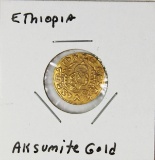 VERY RARE ETHIOPIA GOLD COIN 400 A.D