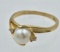 14K CULTURED PEARL RING