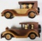 TWO PIECE WOODEN CAR LOT: