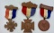 THREE WOMENS CIVIL WAR AUXILIARY COPPER MEDALS